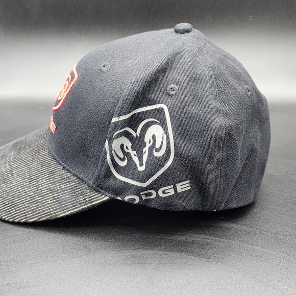 Dodge Ram Hat Cap Black Red Choko Brand Soft Felt Fitted Flex One size - Picture 2 of 7